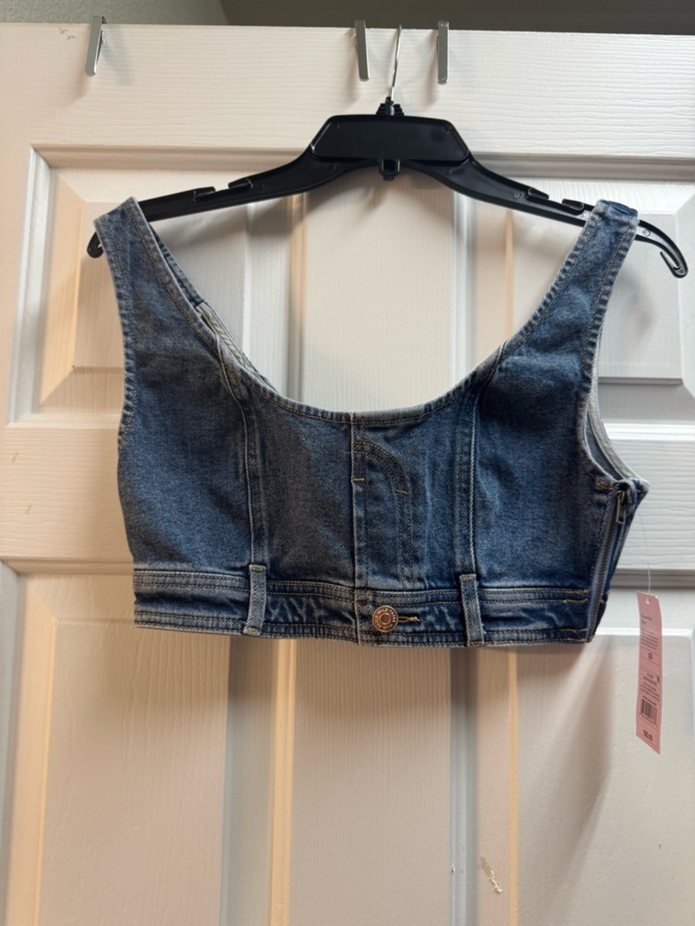 wild fable Denim Crop Tank Top in Blue